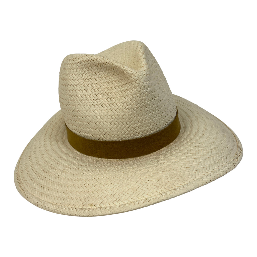 Lovely Bird 'San Sebastian' Straw Hat in Cream/Caramel - Medium (22"-23")