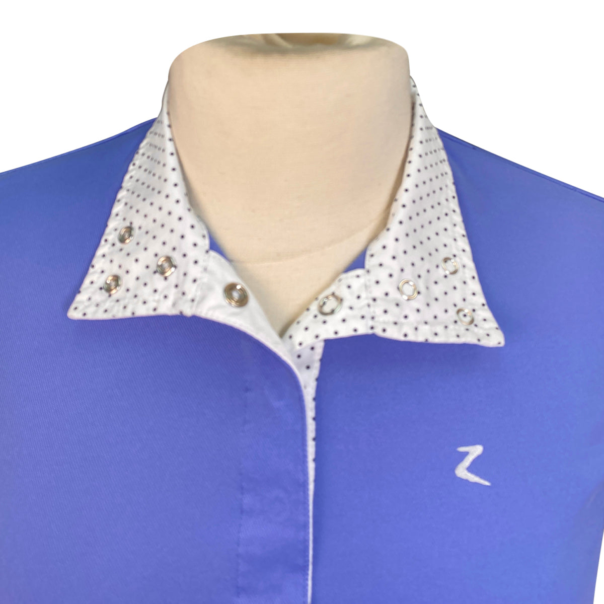 Horze 'Blaire' Short Sleeve Show Shirt in Periwinkle