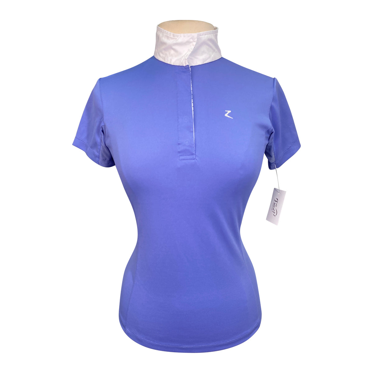 Horze 'Blaire' Short Sleeve Show Shirt in Periwinkle