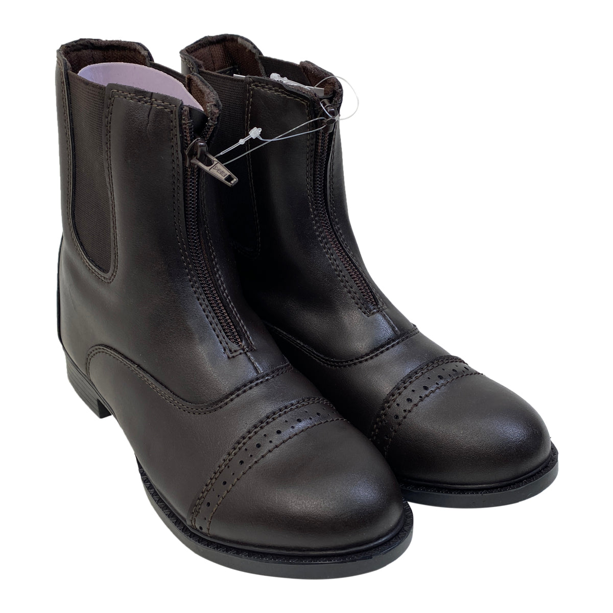 TuffRider 'Starter Lite' Zip Paddock Boots in Brown