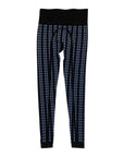 Goode Rider  Riding Tights in Black with Blue Flowers