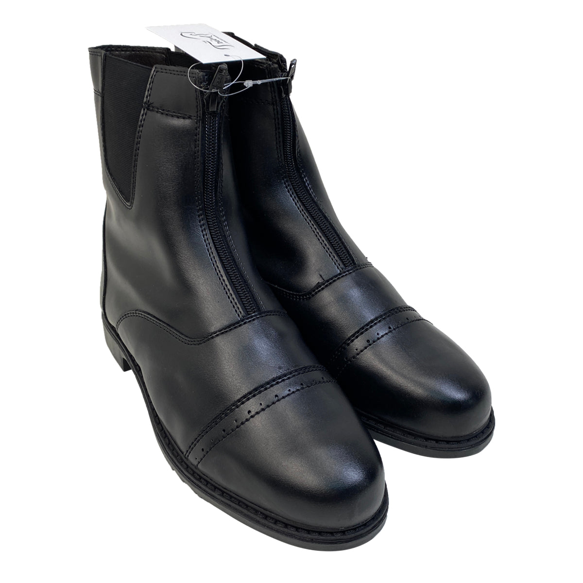 TuffRider Front Zip 'Starter' Paddock Boots in Black