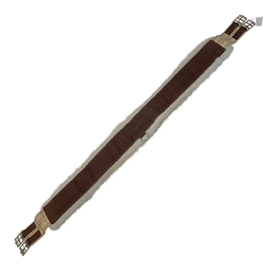 Elastic Sheepskin Girth in Brown - 52"