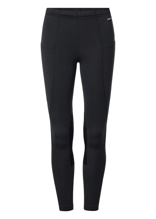 Black riding tights on a white background