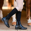 Dreamers &amp; Schemers Stripe Knit Boot Socks in Black w/ Navy 