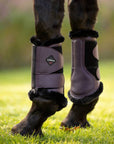 LeMieux Fleece Lined Brushing Boots in Fig - Large