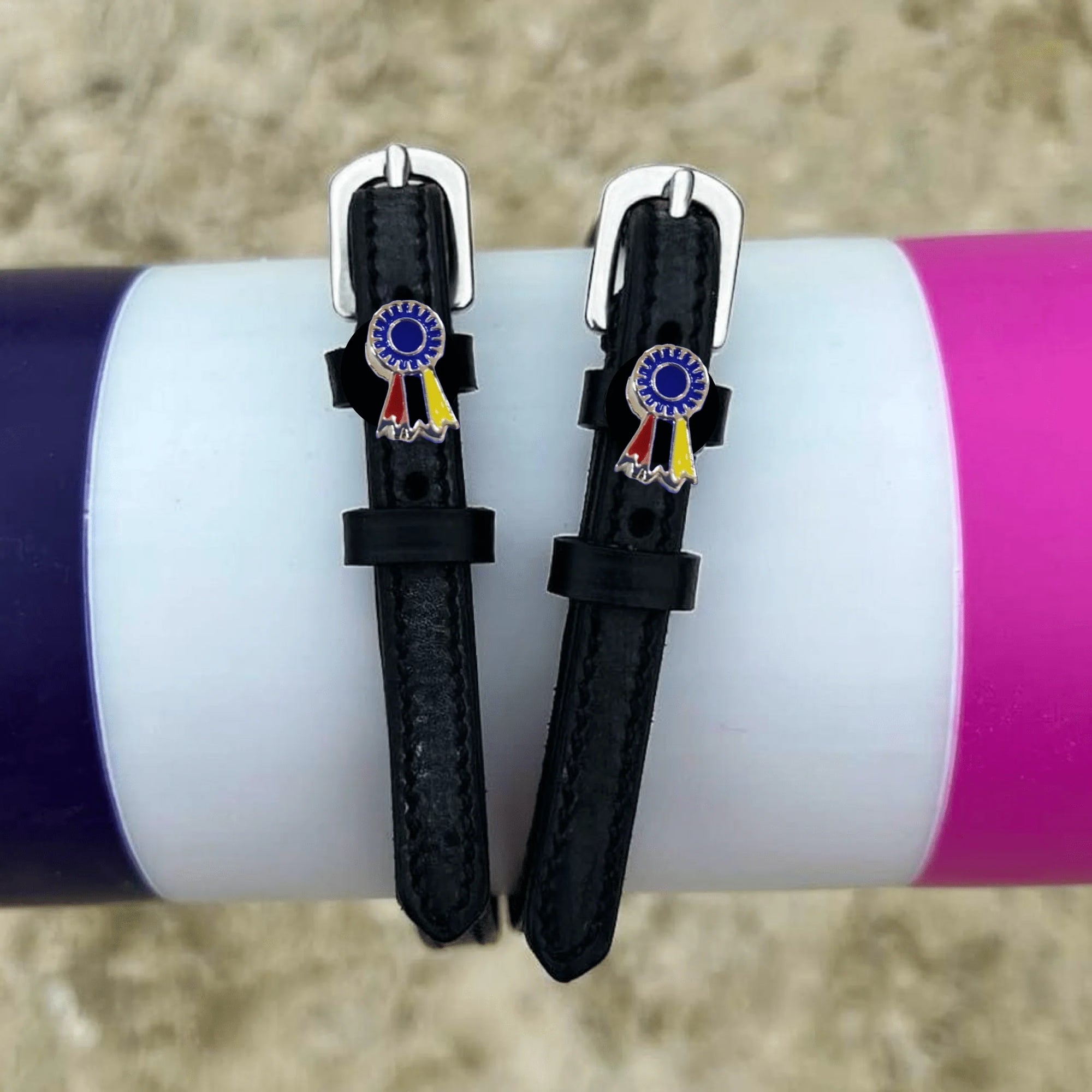 Mane Jane Spur Straps in Tri-Color Ribbon