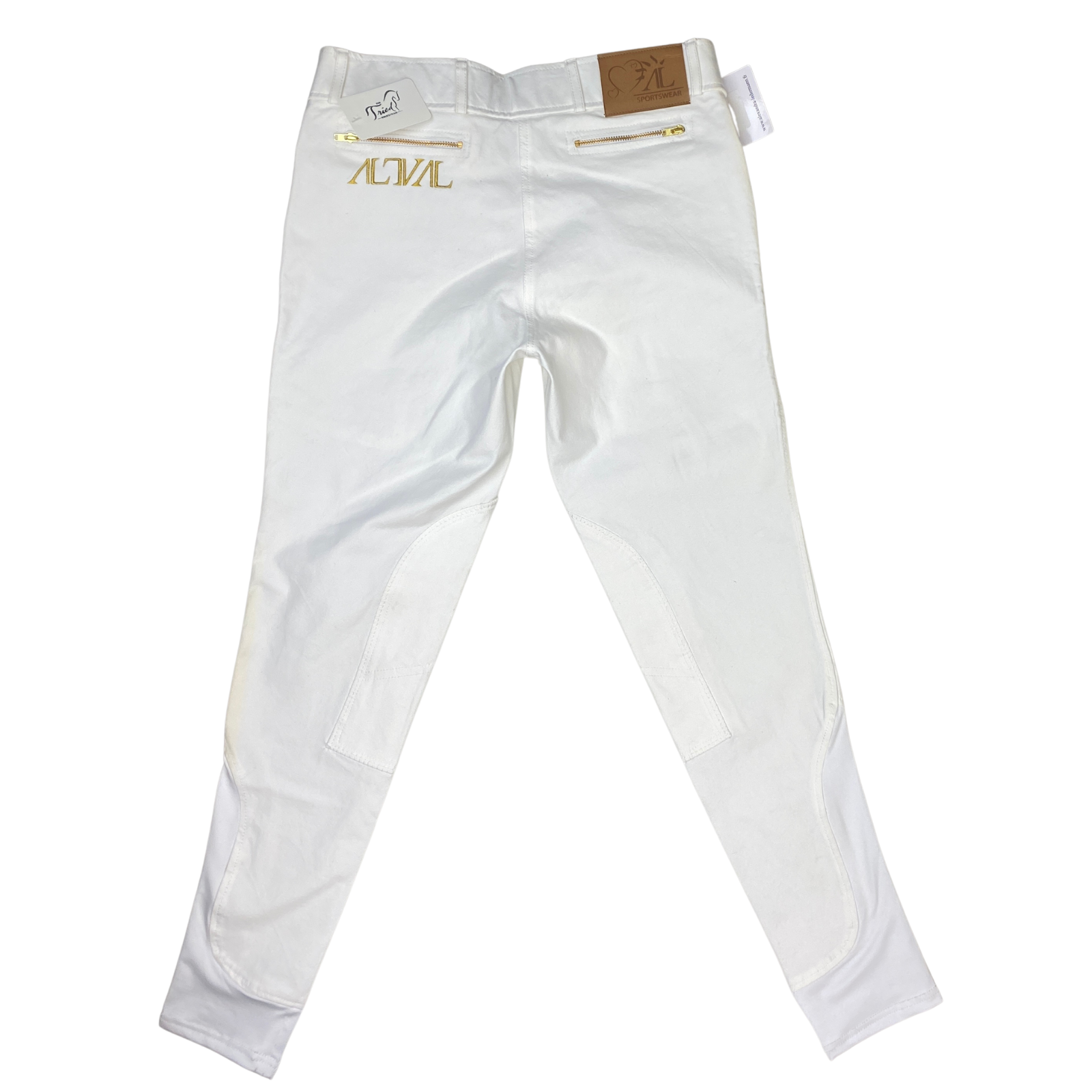 Back of AL Sportswear 'Geni-Al' Breeches in White