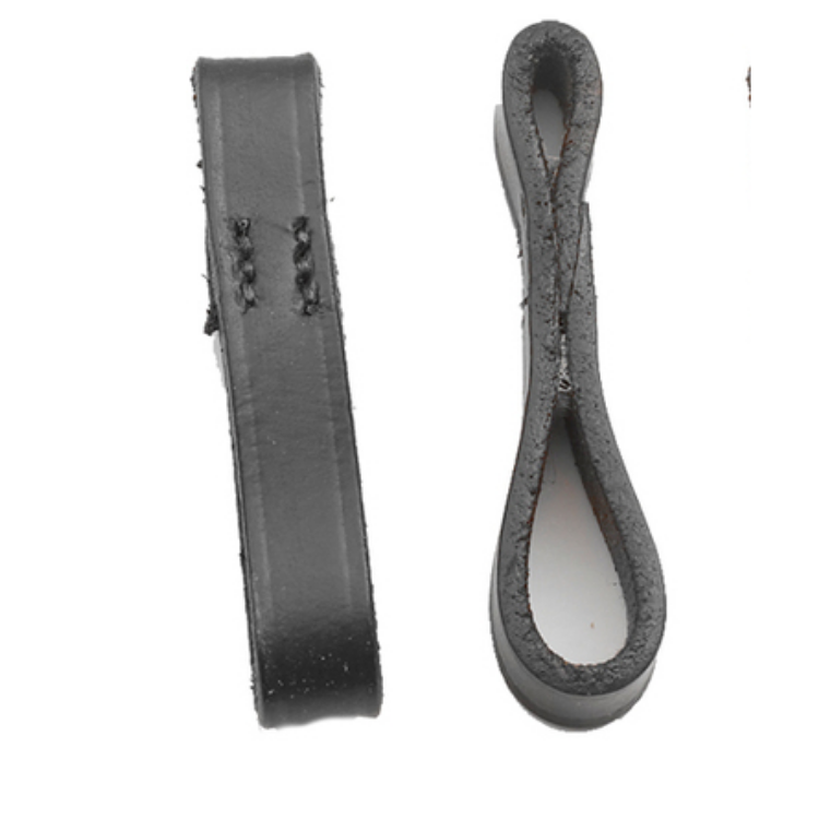 Camelot Leather Bit Loops in Black - One Size