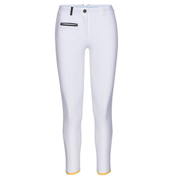 Front of CALLIDAE The C3 Jumper Pro Breeches in White - Women's US 32