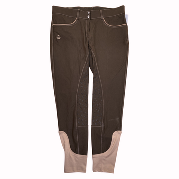 Halter Ego 'Perfection' Full Seat Breeches in Chocolate/Tan