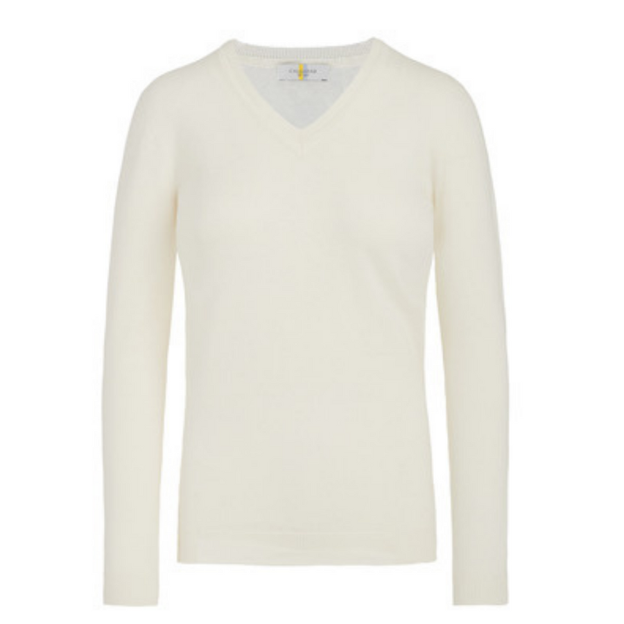CALLIDAE The V Neck Sweater in Cream