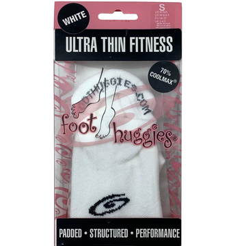 Foot Huggies Ultra Thin Fitness Socks in White