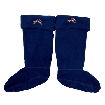 A Little Bit Racey Welly Socks in Navy