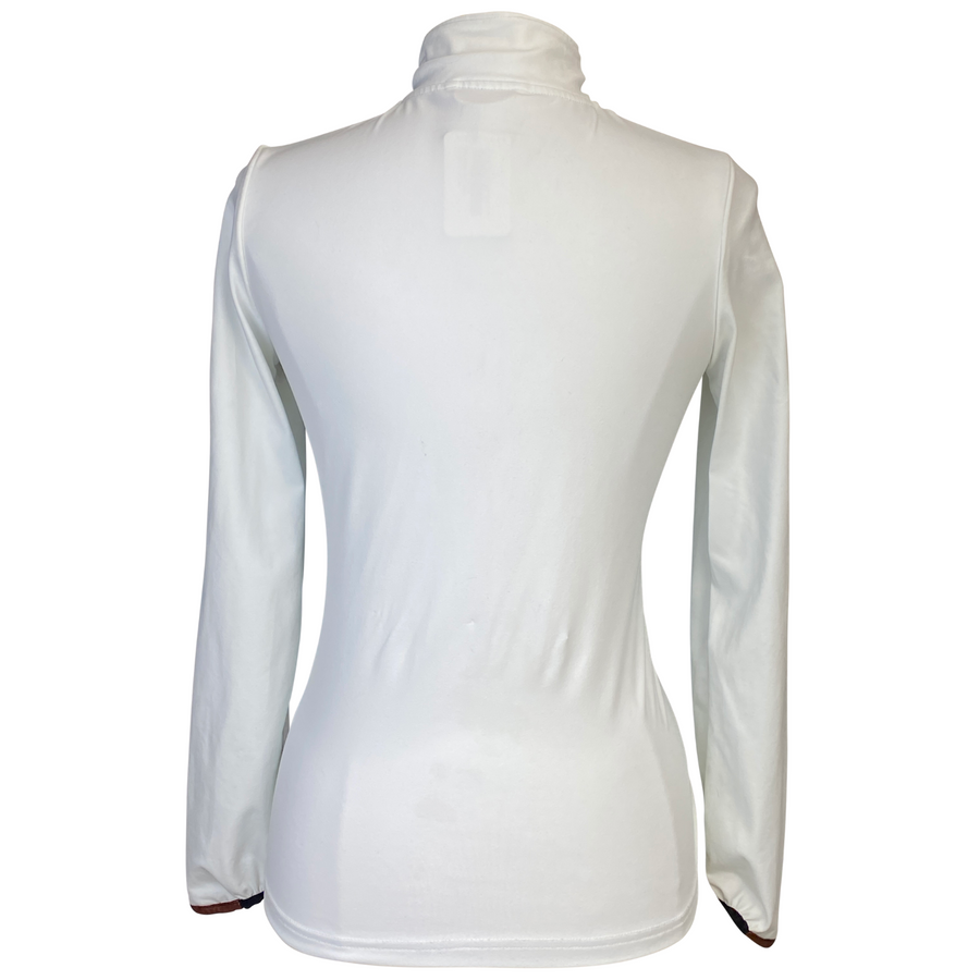 Back of Alessandro Albanese 'Lula' Soft Exercise Top in White