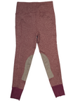 Back of BOTORI 'PJ' Riding Tights in Red Oak