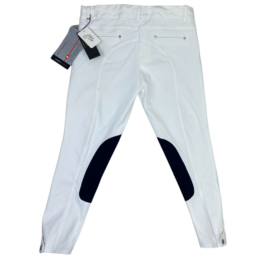 Back of Le Fash 'City' Breeches in White/Navy 