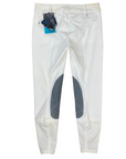 Back of Mastermind 'Mindy' Knee Patch Breech in White
