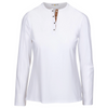 CALLIDAE The Tech Polo in White w/ Ochre Ribbon