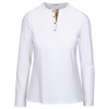 CALLIDAE The Tech Practice Shirt in White w/ Ochre Ribbon - Women's XL