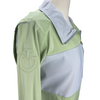 Detail of Cavalleria Toscana Piquet Stretch Windbreaker in Chartreuse/Grey