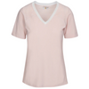 CALLIDAE The Short Sleeve Tech V Neck in Pink Sand/Cream