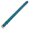Back of Fancy Stitched Dog Collar in Havana/Turquoise - 12"