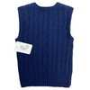 Back of Chaps Sweater Vest in Navy
