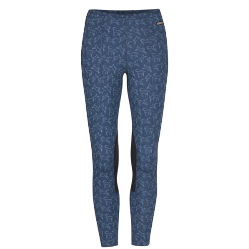 Kerrits Knee Patch Performance Tights in Admiral Winter Whinnies