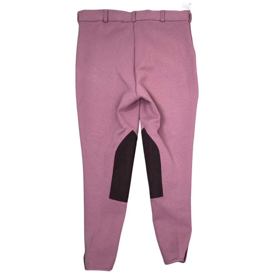 Back of Ashley 'Clarino' Knee Patch Breeches in Rose 