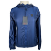 Front of Cavalleria Toscana Double Face Windbreaker in Navy/Grey