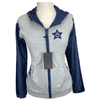 Front of Cavalleria Toscana Double Face Windbreaker in Navy/Grey