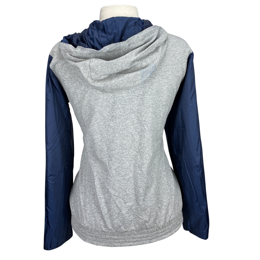 Back of Cavalleria Toscana Double Face Windbreaker in Navy/Grey