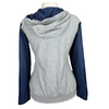 Back of Cavalleria Toscana Double Face Windbreaker in Navy/Grey