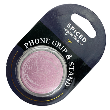 Front of Spiced Equestrian 'Intertwined' Phone Grip in Rose Gold.
