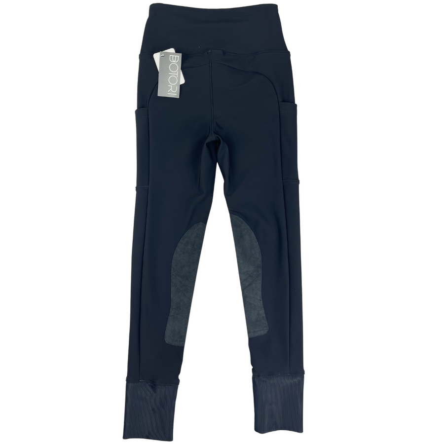 Back of BOTORI 'G4' Fleece Riding Tights in Black - Women's XS