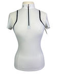 Cavalleria Toscana Short Sleeve Shirt in White/Navy Accents
