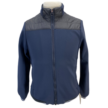 Front of Cavalleria Toscana Zip-Up Jacket in Navy