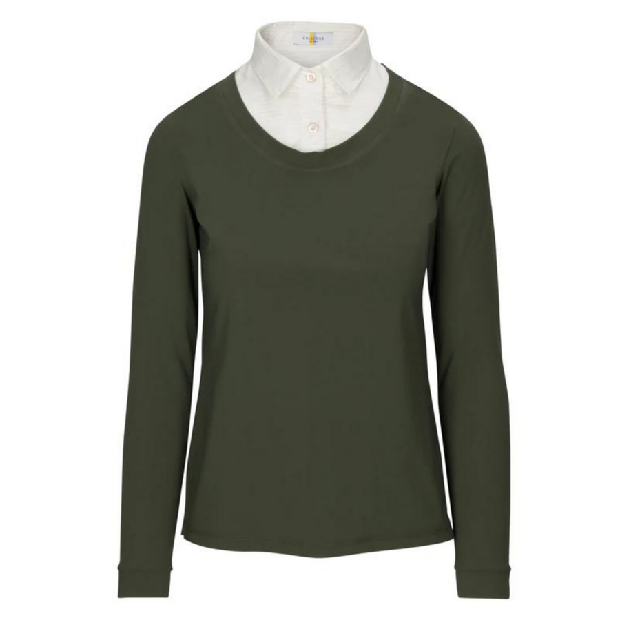 CALLIDAE The Practice Shirt in Sage/Ivory