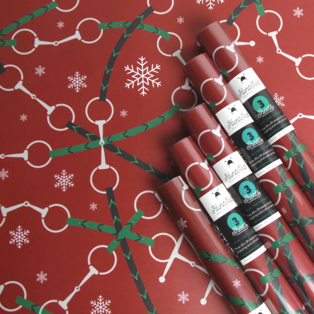 Hunt Seat Paper Co. Gift Wrap  in Holiday Bits + Reins