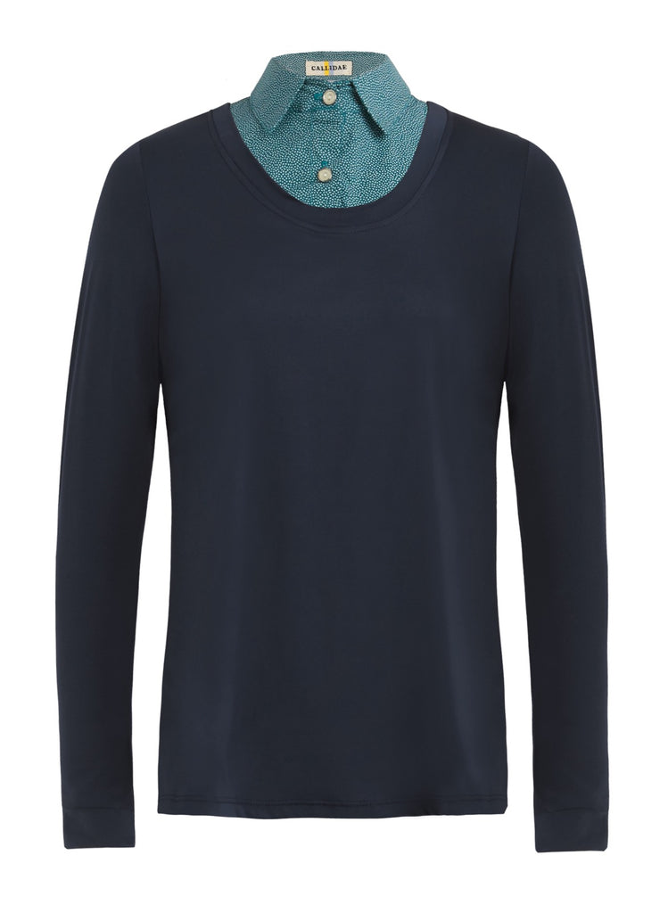 Callidae Practice Shirt in Navy/Evergreen Hash
