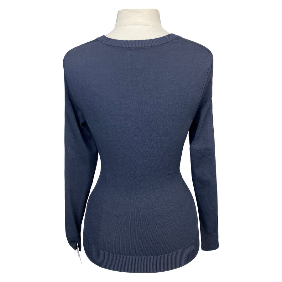 Back of Equiline 'Corinne' Sweater in Navy 