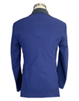 back of Cavalleria Toscana 'Tech Inlay' Show Coat in Indigo Blue