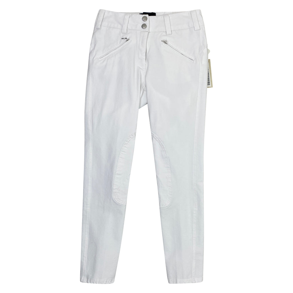 Free x Rein Self Patch Breeches in Sunday White 