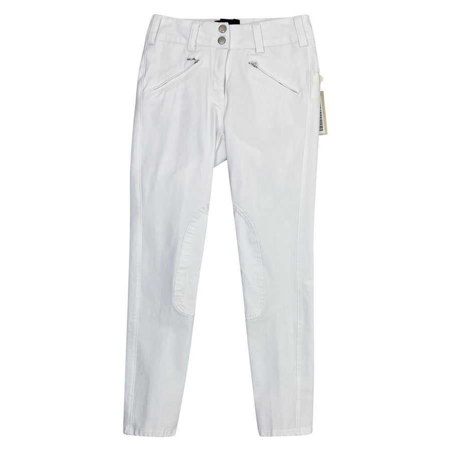 Free x Rein Self Patch Breeches in Sunday White 