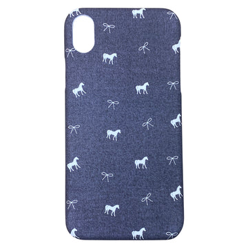 Spiced Equestrian Phone Case in Charcoal Pony Print