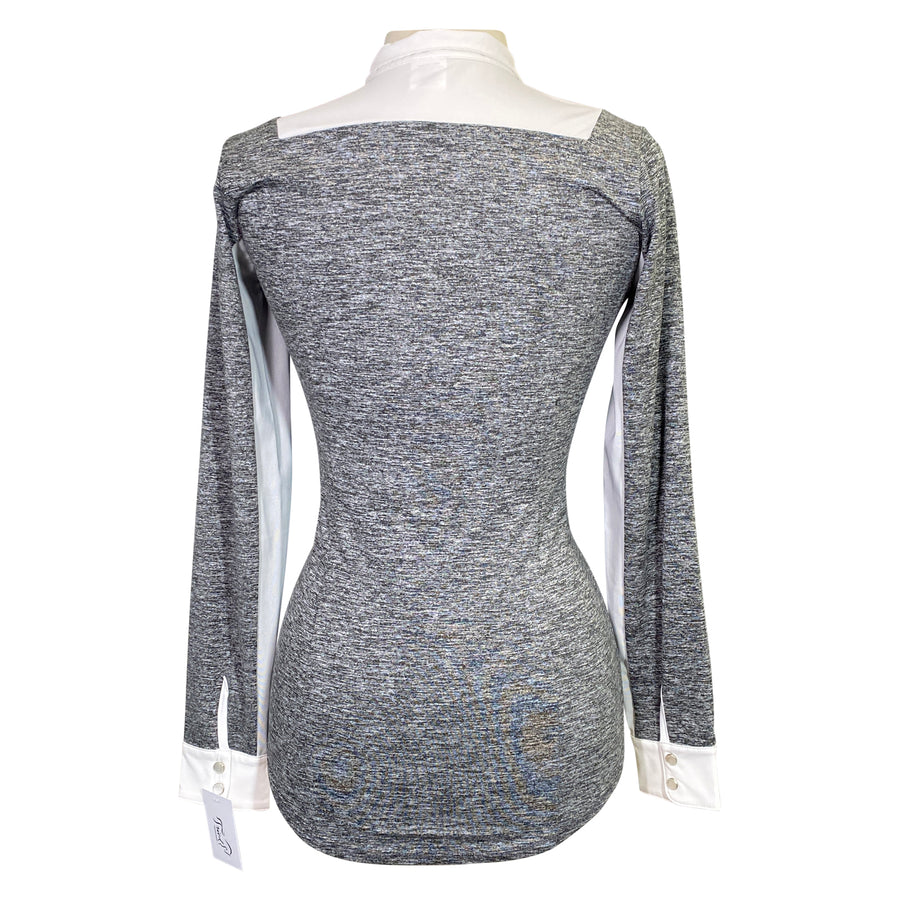 Back of Calverro 'Victory' Competition Shirt in Grey Heather