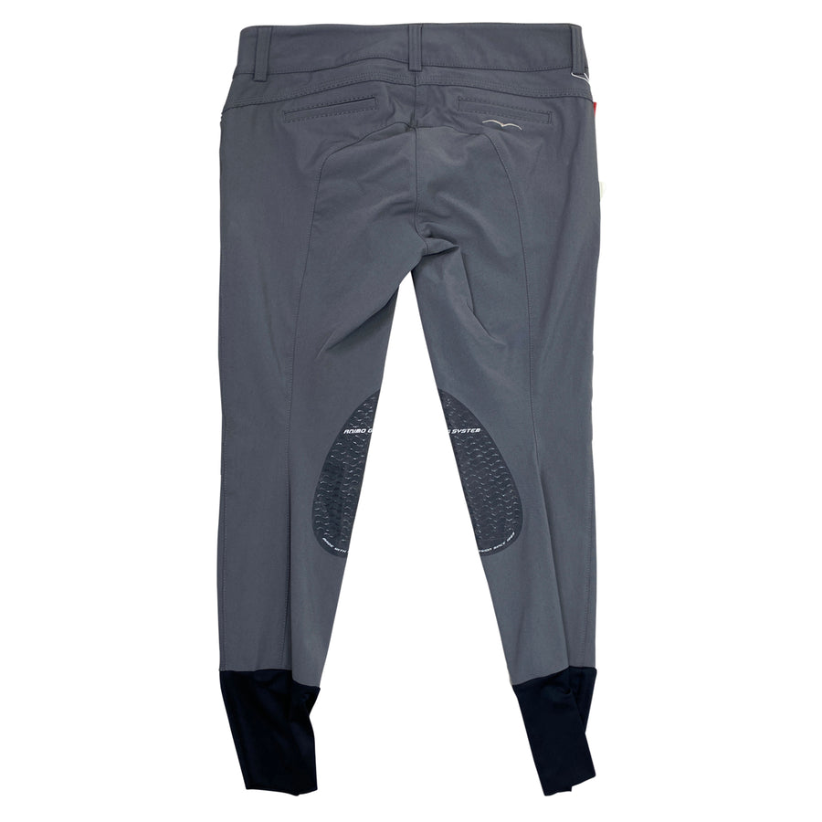 Back of Animo 'Naspre' Knee Patch Breeches in Grey