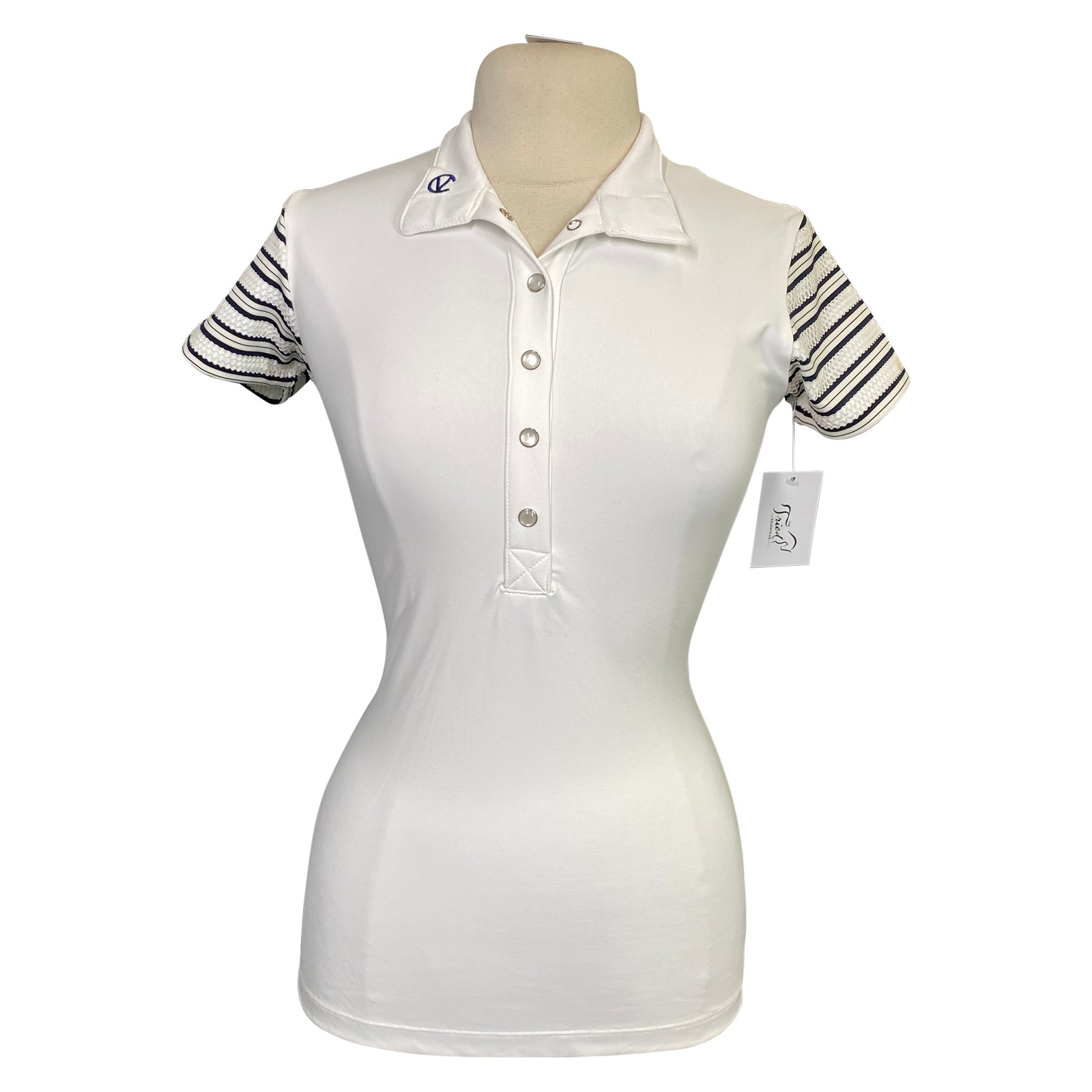 Calverro &#39;Short Stripe&#39; Competition Shirt in White