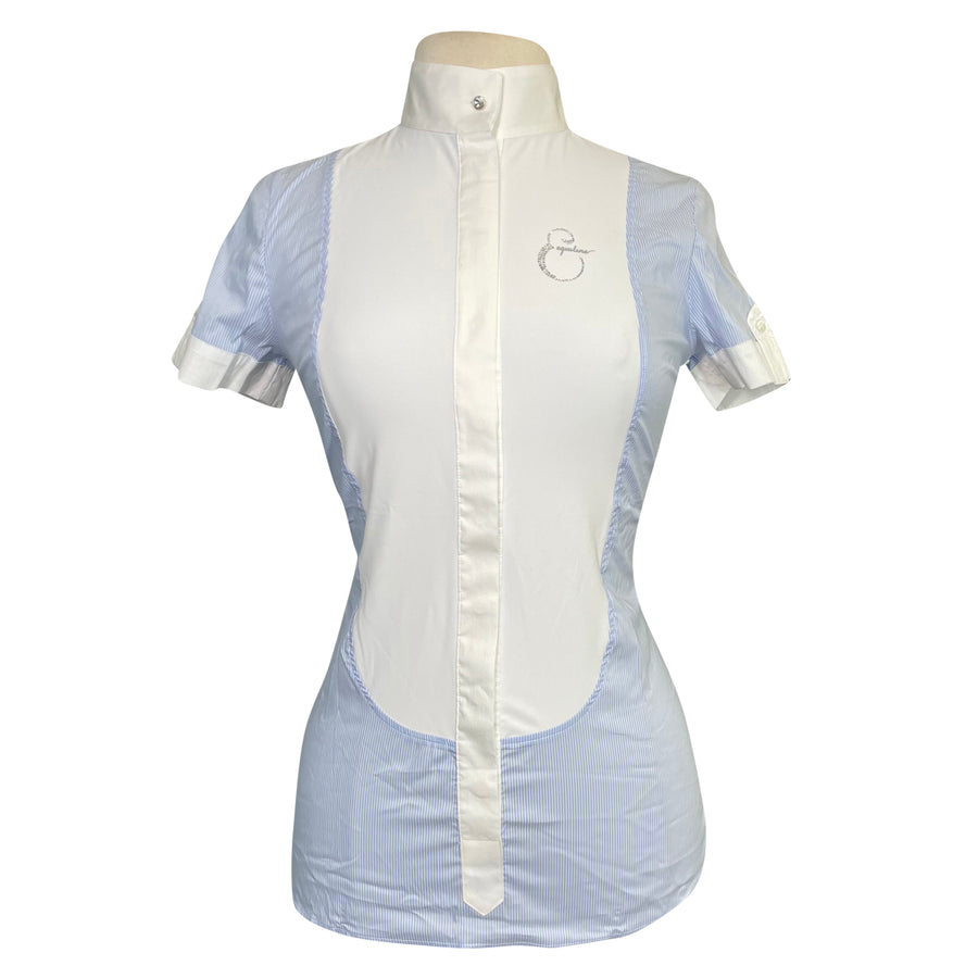 Equiline 'Opaline' Short Sleeve Show Shirt in Lt Blue
